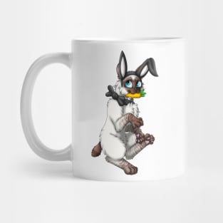 Bobtail BunnyCat: Chocolate Lynx Point (Black) Mug